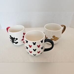 Disney Mickey Mouse Set Of 3 Mugs 16oz  Ceramic